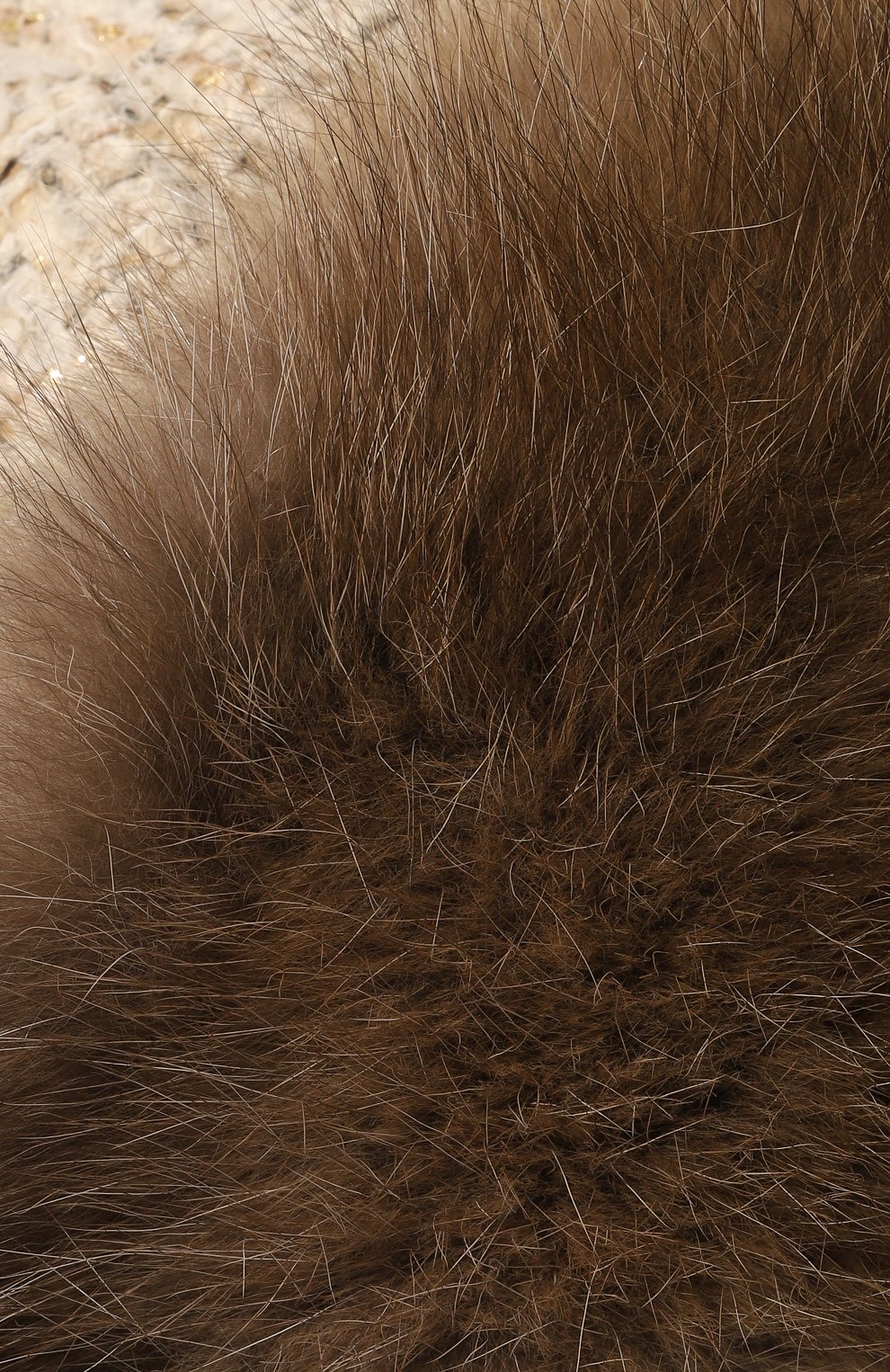 Женская кашемировая шапка-ушанка с отделкой из меха соболя BLACK SABLE кремвого цвета, арт. BS-005F11/MW | Фото 4 (Материал: Текстиль, Кашемир, Шерсть)
