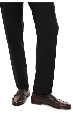 Мужские кожаные пенни-лоферы BARRETT темно-коричневого цвета, арт. 171U064.49 | Фото 3 (Материал внутренний: Натуральная кожа; Стили: Кэжуэл)