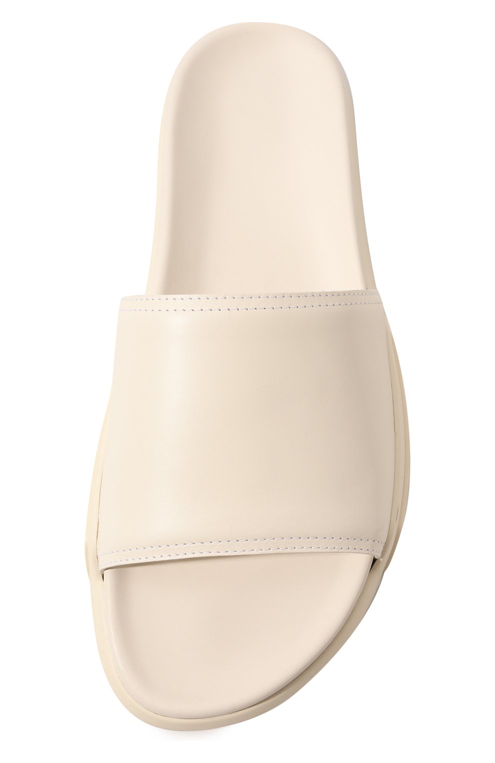 Мужские кожаные шлепанцы GIORGIO ARMANI кремвого цвета, арт. X2P085/XF575 | Фото 6 (Материал внутренний: Натуральная кожа)