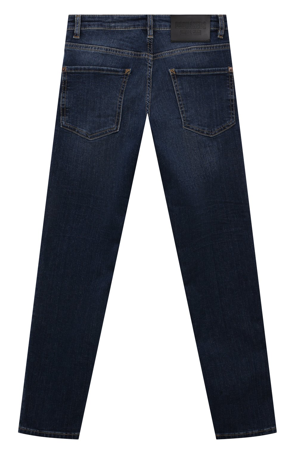 Детские джинсы DSQUARED2 темно-синего цвета, арт. DQ0236/D0A1K | Фото 2 (Материал внешний: Хлопок)