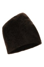 Женская шапка из овчины JIL SANDER коричневого цвета, арт. J52TC0007/J07111 | Фото 1 (Материал: Натуральный мех)