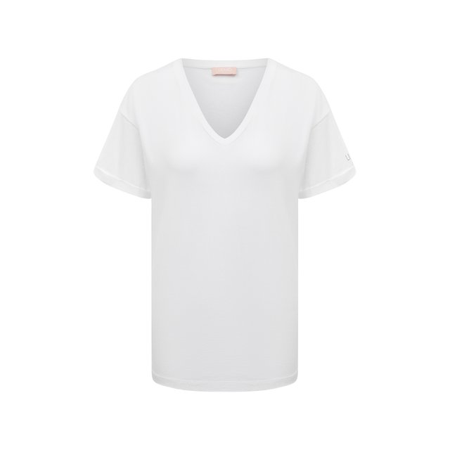 Хлопковая футболка Liu Jo белого цвета
