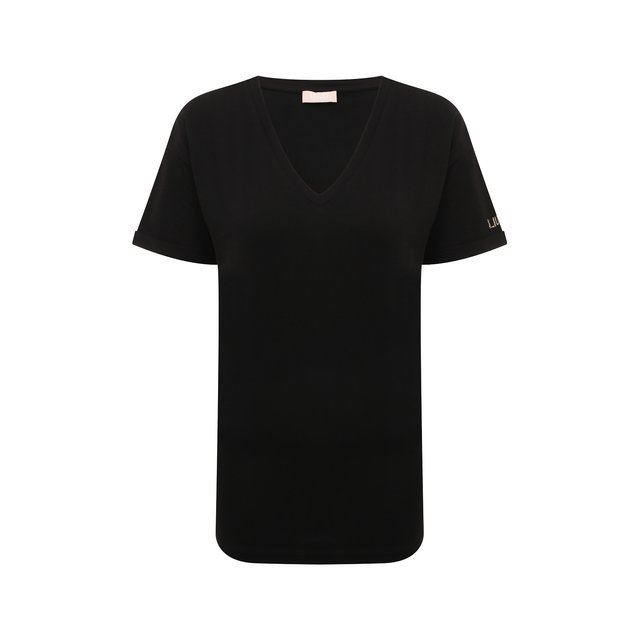 Хлопковая футболка Liu Jo черного цвета