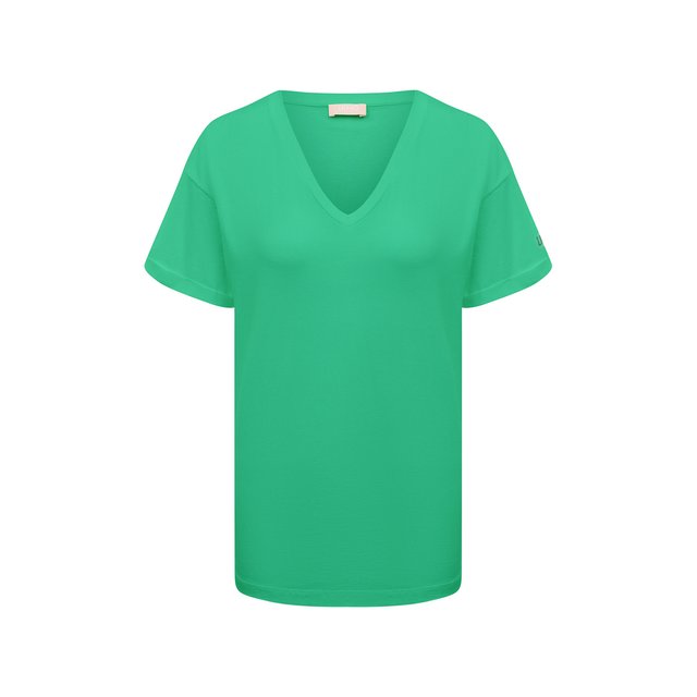 Хлопковая футболка Liu Jo цвет зелёный