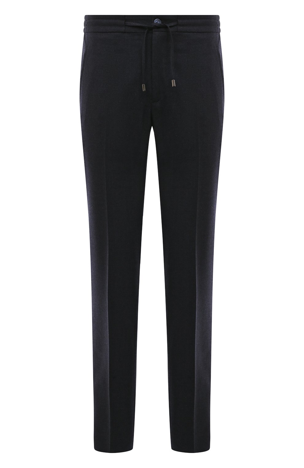 Мужские шерстяные брюки STEFANO RICCI темно-синего цвета, арт. M1T2400311/T011HC | Фото 1 (Материал внешний: Шерсть; Длина (брюки, джинсы): Стандартные; Случай: Повседневный; Стили: Кэжуэл)