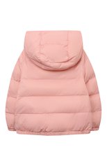 Детская утепленная куртка MOSCHINO светло-розового цвета, арт. MUS02D/L3A69 | Фото 2 (Рукава: Длинные; Кросс-КТ: Утепленный; Материал внешний: Синтетический материал; Материал подклада: Хлопок)