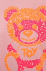 Детская комплект из свитшота и брюк MOSCHINO светло-розового цвета, арт. HUK039/LCA32/14 | Фото 4 (Девочки Кросс-КТ: Костюмы-спорт; Рукава: Длинные; Материал внешний: Хлопок)
