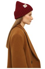Женская шерстяная шапка LANVIN бордового цвета, арт. 6LCAPP/U7033 | Фото 2 (Материал: Текстиль, Шерсть)
