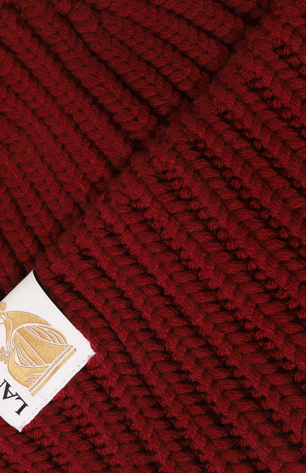 Женская шерстяная шапка LANVIN бордового цвета, арт. 6LCAPP/U7033 | Фото 4 (Материал: Текстиль, Шерсть)