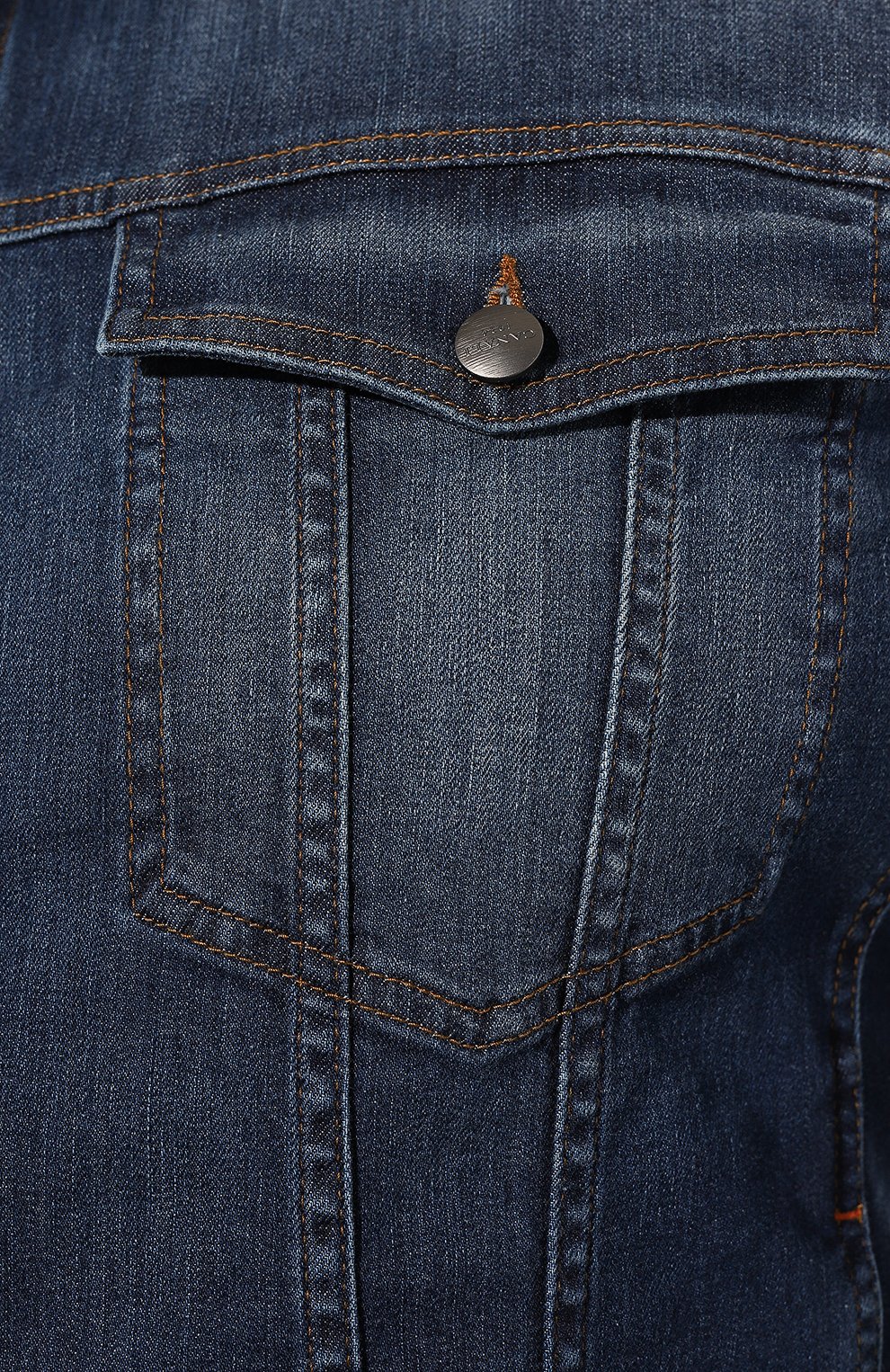 Мужская джинсовая куртка CANALI темно-синего цвета, арт. 040805IP/SG02326 | Фото 5 (Кросс-КТ: Куртка, Деним; Big sizes: Big Sizes; Рукава: Длинные; Материал внешний: Хлопок, Деним; Длина (верхняя одежда): Короткие; Стили: Кэжуэл)