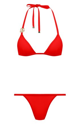 Женский раздельный купальник DOLCE & GABBANA красного цвета, арт. 08B76J/FUGA2 | Фото 1 (Женское Кросс-КТ: Раздельные купальники; Материал внешний: Синтетический материал)