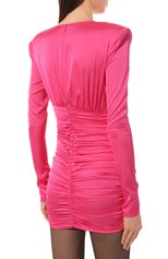 Женское платье PINKO розового цвета, арт. 100229-A0J1 | Фото 4 (Случай: Коктейльный; Рукава: Длинные; Стили: Гламурный; Длина Ж (юбки, платья, шорты): Мини; Материал внешний: Синтетический материал; Материал подклада: Синтетический материал; Женское Кросс-КТ: Платье-одежда)