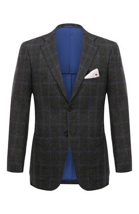 Мужской пиджак из кашемира и шелка KITON темно-серого цвета по цене 631500 руб., арт. UG81/N10 | Фото 1