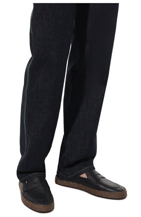 Мужские кожаные эспадрильи H`D`S`N BARACCO темно-синего цвета, арт. GYAR0S.3* | Фото 3 (Материал внутренний: Натуральная кожа)