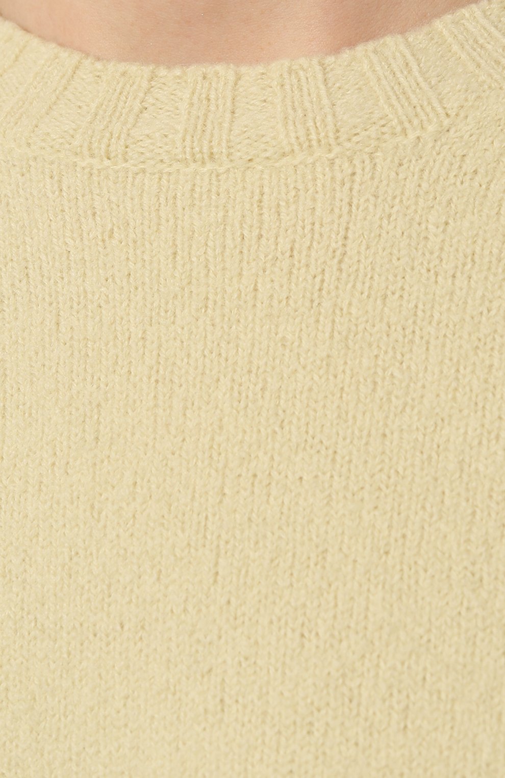 Женский шерстяной пуловер JIL SANDER светло-зеленого цвета, арт. J02GP0043/J14506 | Фото 5 (Материал внешний: Шерсть; Рукава: Длинные; Длина (для топов): Стандартные; Женское Кросс-КТ: Пуловер-одежда; Стили: Кэжуэл)