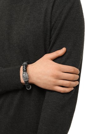 Мужской кожаный браслет харизма GL JEWELRY черного цвета, арт. M410008-S97-305 | Фото 2