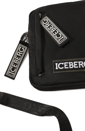 Мужская текстильная сумка ICEBERG черного цвета, арт. P1P/720H/6905 | Фото 3 (Ремень/цепочка: На ремешке; Материал: Текстиль; Размер: small)