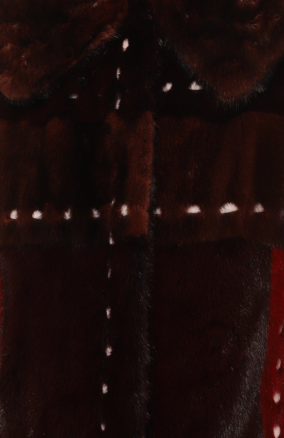 Женская шуба из меха норки LANVIN коричневого цвета, арт. RW-C0133F-VI30-H15 | Фото 5 (Женское Кросс-КТ: Мех; Рукава: Длинные; Стили: Гламурный; Материал внешний: Натуральный мех; Длина (верхняя одежда): Длинные; Материал подклада: Вискоза)