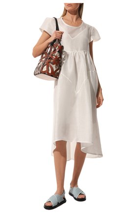 Женское платье изо льна и шелка MAURIZIO белого цвета, арт. MZS3/W06500175 | Фото 2