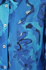 Женская хлопковая рубашка MARNI голубого цвета, арт. CAMA0526A0/UTC230 | Фото 5 (Рукава: Длинные; Женское Кросс-КТ: Рубашка-одежда; Принт: С принтом; Материал внешний: Хлопок; Длина (для топов): Укороченные; Стили: Романтичный)