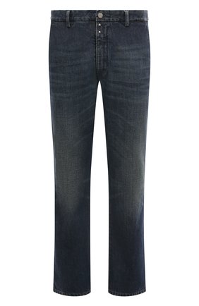Мужские джинсы MM6 синего цвета, арт. S52KA0416/S30844 | Фото 1 (Силуэт М (брюки): Прямые; Кросс-КТ: Деним; Длина (брюки, джинсы): Стандартные; Материал внешний: Хлопок, Деним; Детали: Потертости; Стили: Кэжуэл)