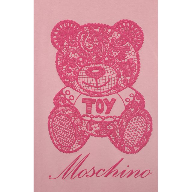 Хлопковая футболка Moschino H0M02T/LBA00/10-14 Фото 3
