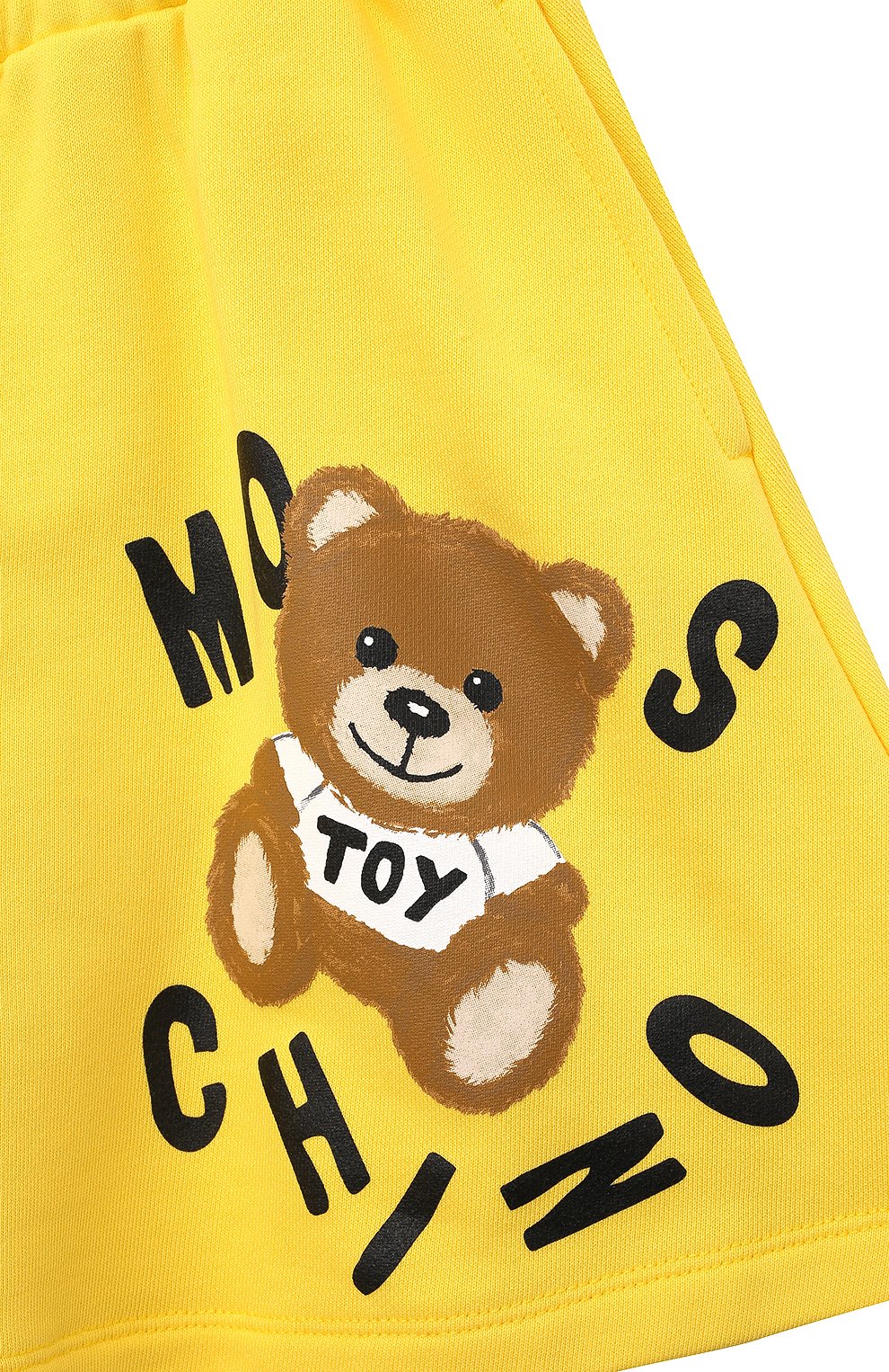 Детская хлопковая юбка MOSCHINO желтого цвета, арт. HDJ02G/LCA32/4-8 | Фото 3 (Случай: Повседневный; Материал внешний: Хлопок)