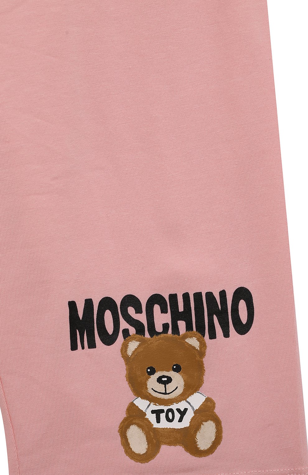 Детские хлопковые шорты MOSCHINO розового цвета, арт. HDQ00Y/LBA10/10-14 | Фото 3 (Случай: Повседневный; Материал внешний: Хлопок)