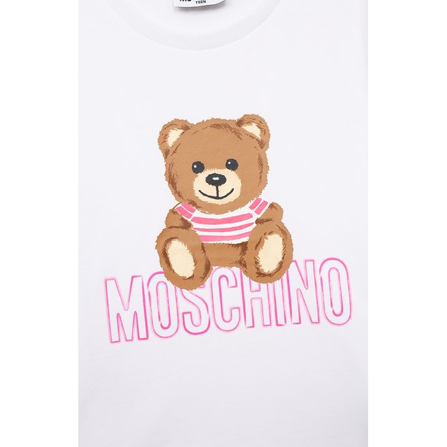 Хлопковая футболка Moschino HJM042/LBA00/10-14 Фото 3