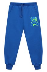 Детская комплект из свитшота и брюк MOSCHINO синего цвета, арт. HUK039/LCA32/4-8 | Фото 5 (Девочки Кросс-КТ: Костюмы-спорт; Рукава: Длинные; Материал внешний: Хлопок)
