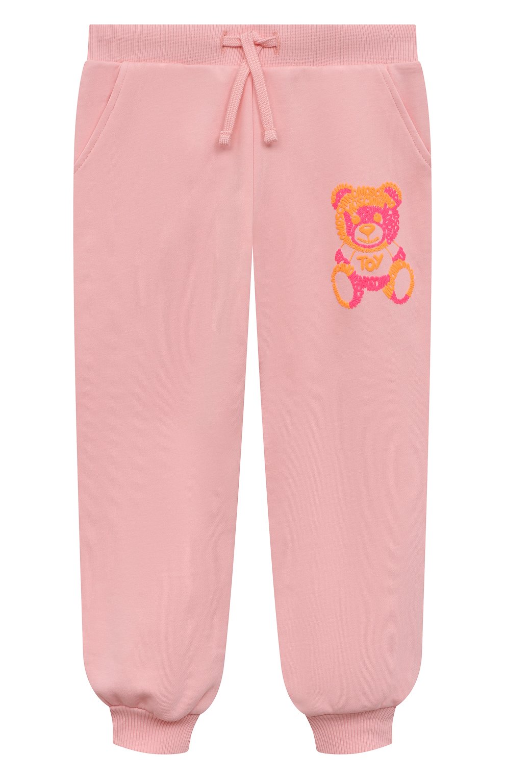 Детская комплект из свитшота и брюк MOSCHINO светло-розового цвета, арт. HUK039/LCA32/4-8 | Фото 4 (Девочки Кросс-КТ: Костюмы-спорт; Рукава: Длинные; Материал внешний: Хлопок)