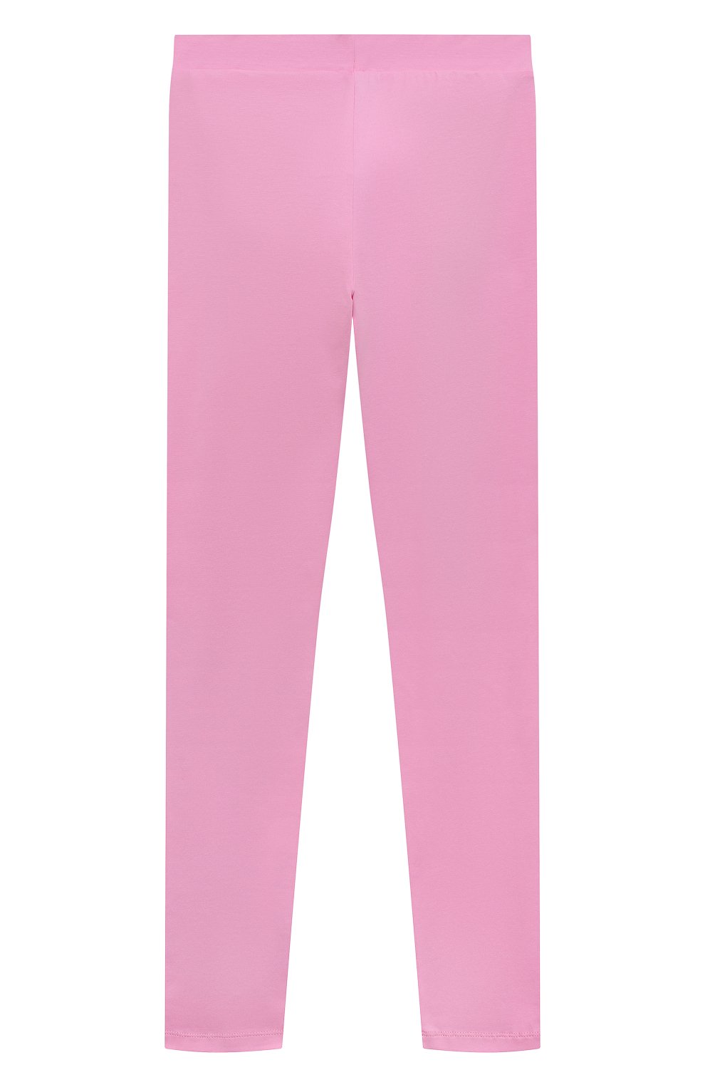 Детские хлопковые леггинсы MOSCHINO розового цвета, арт. H4P047/LBA00/4-8 | Фото 2 (Девочки Кросс-КТ: Леггинсы-одежда; Материал внешний: Хлопок)