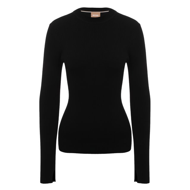 Пуловер из вискозы BOSS 50489430, цвет чёрный, размер 44 - фото 1