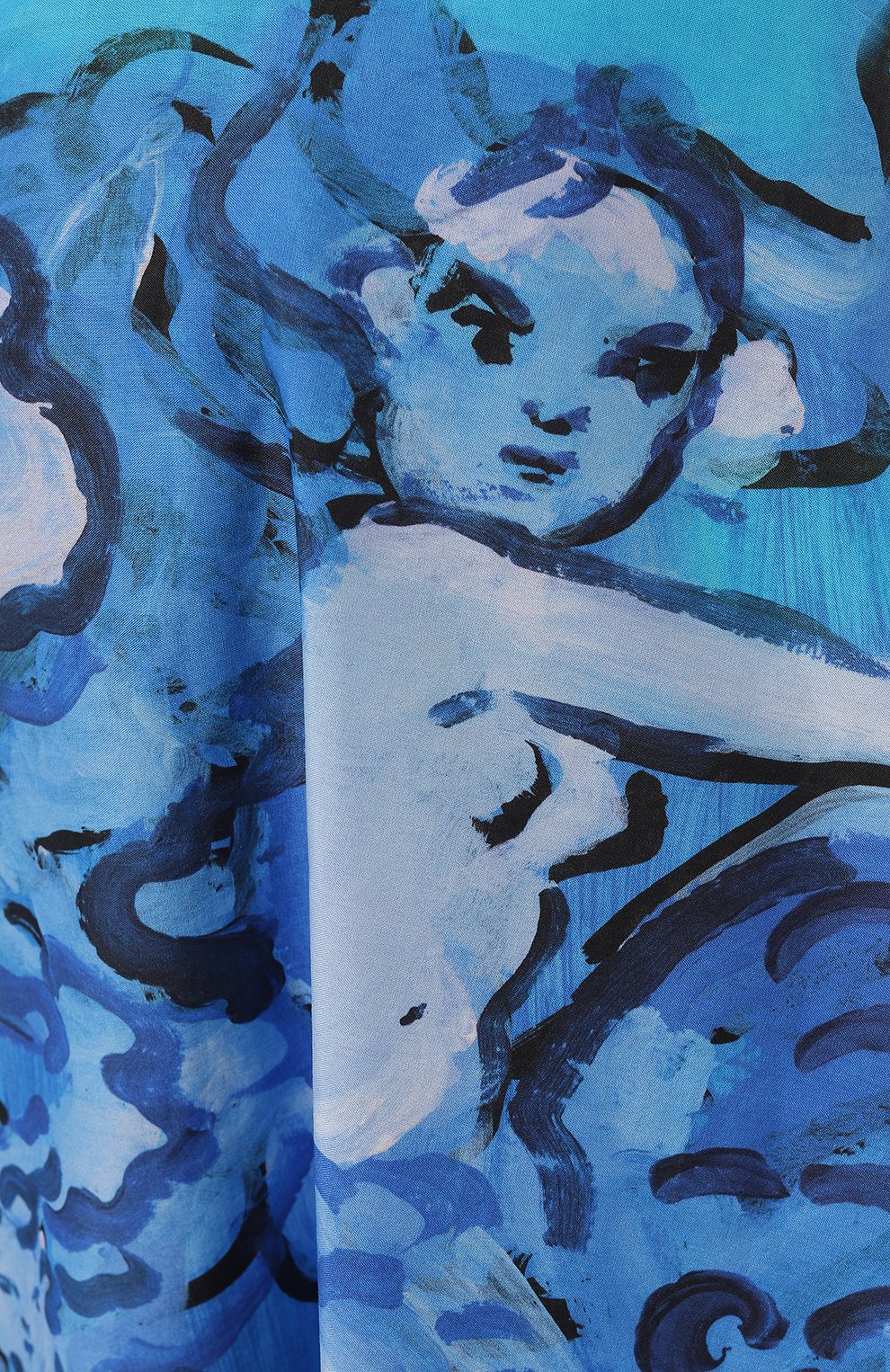 Женская хлопковая юбка MARNI голубого цвета, арт. G0MA0527A1/USS005 | Фото 5 (Женское Кросс-КТ: Юбка-одежда; Материал внешний: Хлопок; Длина Ж (юбки, платья, шорты): Миди; Стили: Романтичный)