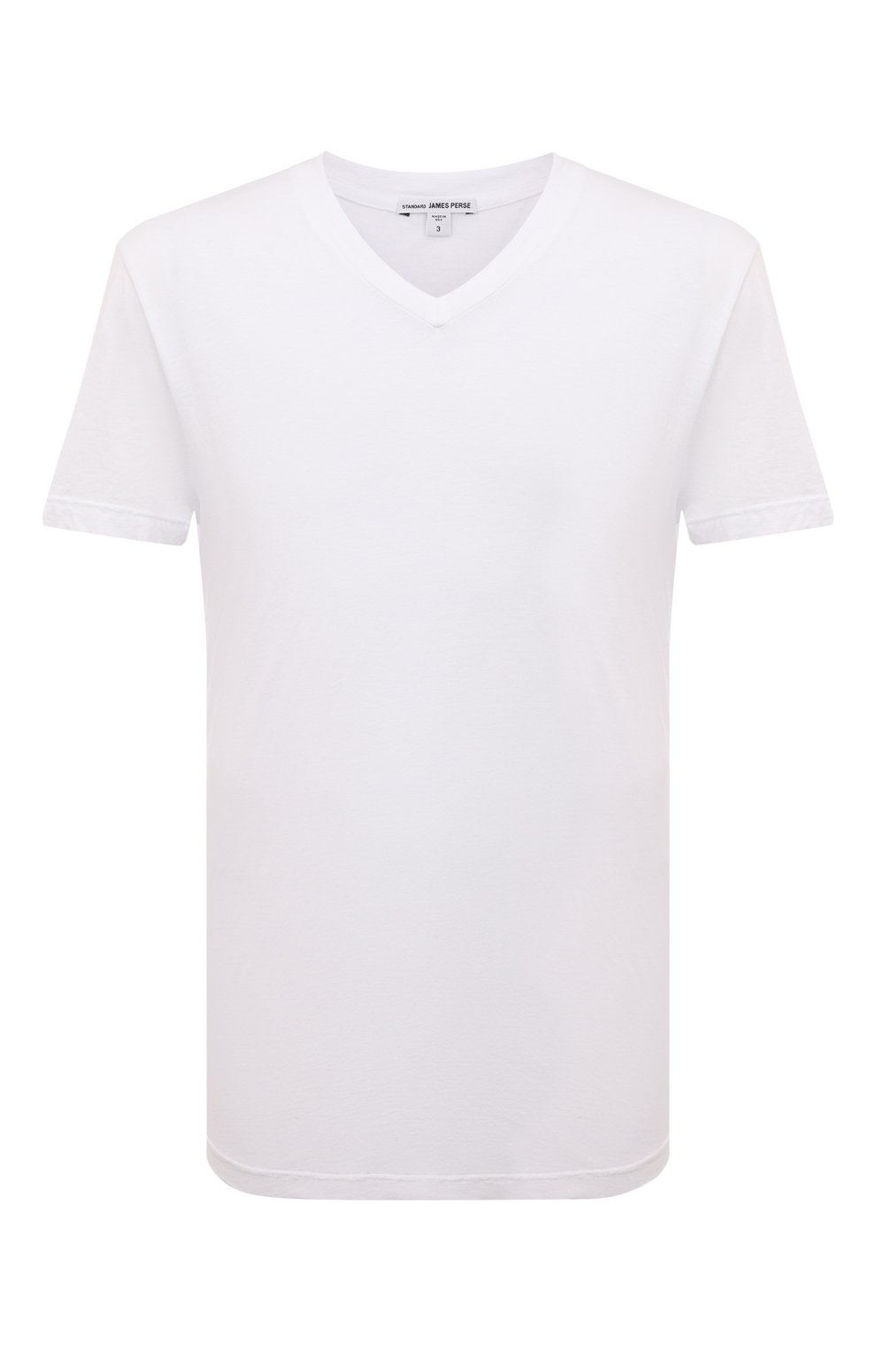 Мужская хлопковая футболка JAMES PERSE белого цвета, арт. MKJ3361/WHT | Фото 1 (Принт: Без принта; Рукава: Короткие; Длина (для топов): Стандартные; Материал внешний: Хлопок; Стили: Кэжуэл)