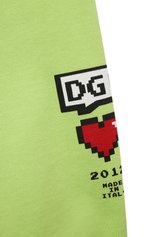Детские хлопковые джоггеры DOLCE & GABBANA светло-зеленого цвета, арт. L4JPHM/G7H5S/2-6 | Фото 3 (Материал внешний: Хлопок; Мальчики Кросс-КТ: Джоггеры-одежда)
