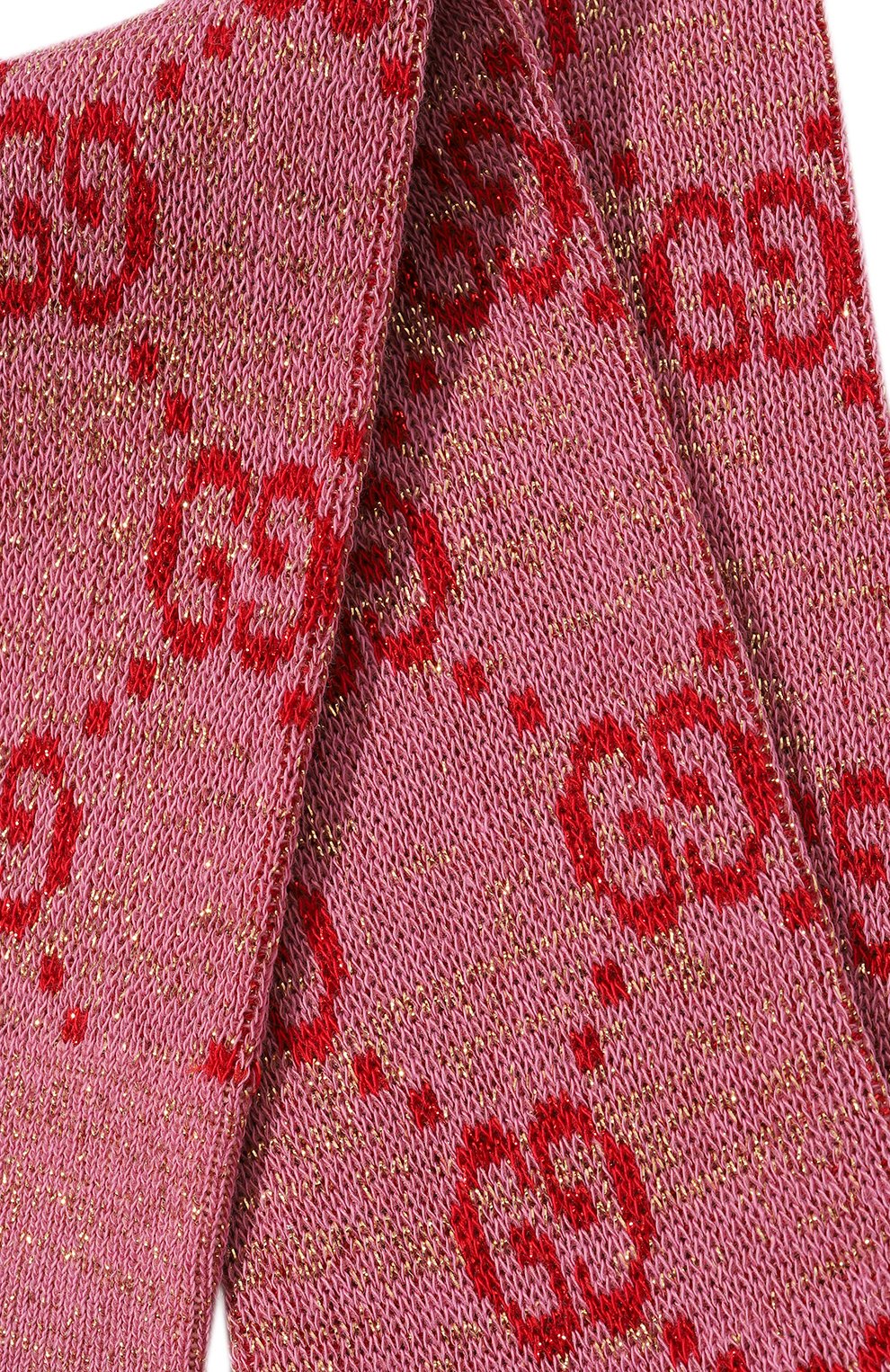 Женские гольфы GUCCI розового цвета, арт. 476525 3G199 | Фото 2 (Материал внешний: Хлопок)