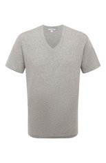 Мужская хлопковая футболка JAMES PERSE серого цвета, арт. MHE3352/HGY | Фото 1 (Принт: Без принта; Рукава: Короткие; Длина (для топов): Стандартные; Материал внешний: Хлопок; Стили: Кэжуэл)