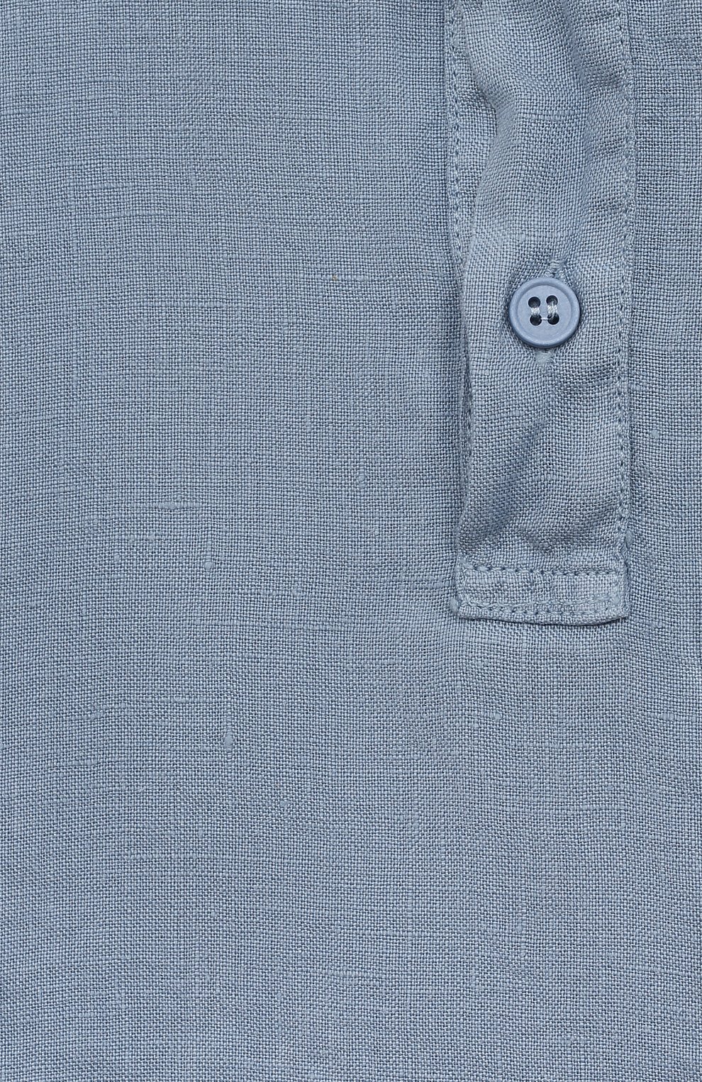 Детская льняная рубашка IL GUFO голубого цвета, арт. P23PC076L6006/5A-8A | Фото 3 (Рукава: Короткие; Случай: Повседневный; Материал внешний: Лен)