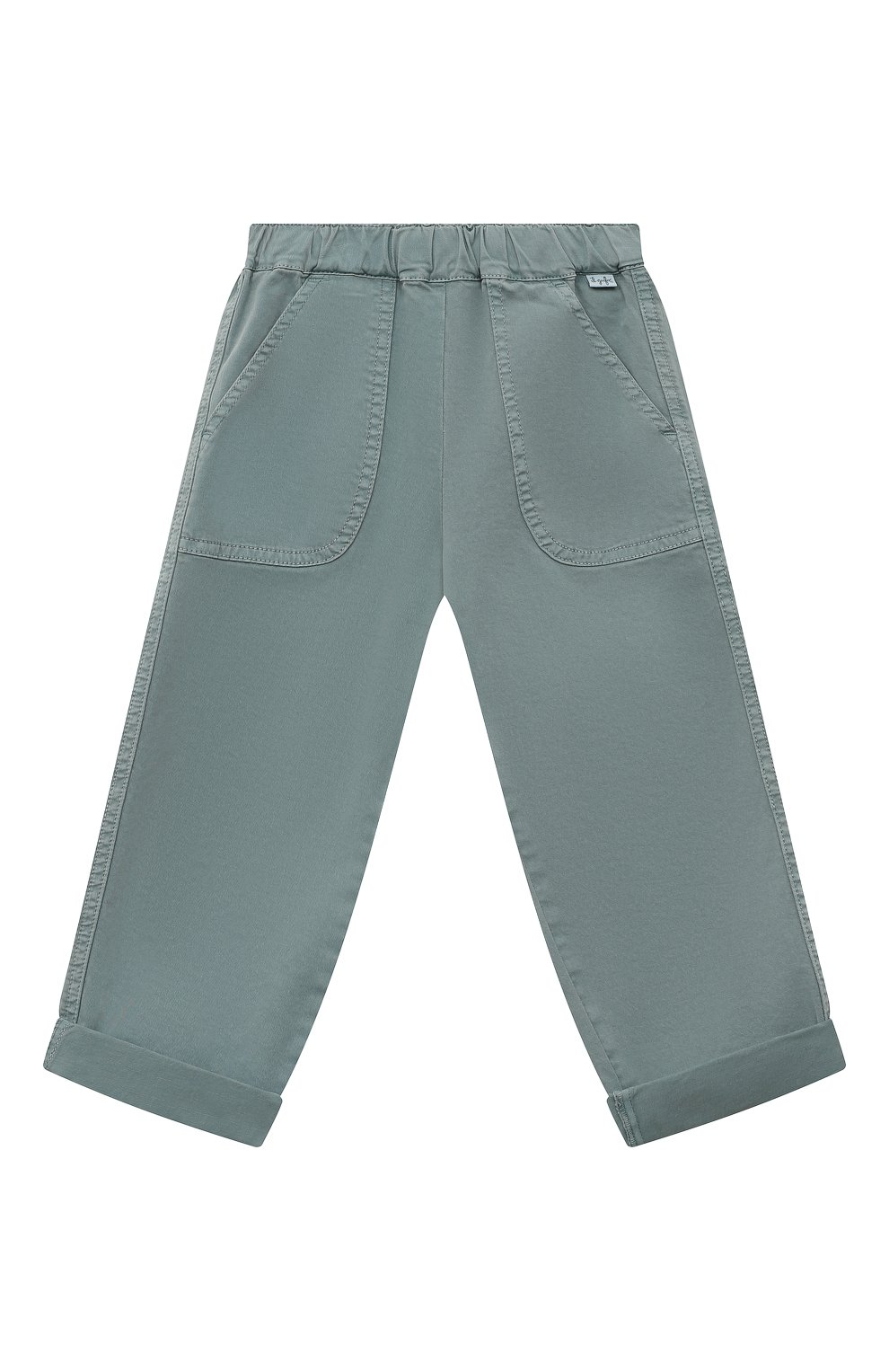 Детские хлопковые брюки IL GUFO зеленого цвета, арт. P23PL374C6034/2A-4A | Фото 1 (Случай: Повседневный; Материал внешний: Хлопок)