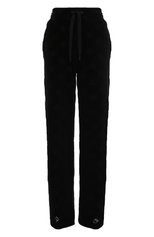 Женские бархатные брюки DOLCE & GABBANA черного цвета, арт. FTCKJT/FJ7DL | Фото 1 (Длина (брюки, джинсы): Удлиненные; Силуэт Ж (брюки и джинсы): Широкие; Женское Кросс-КТ: Брюки-одежда; Материал внешний: Хлопок)