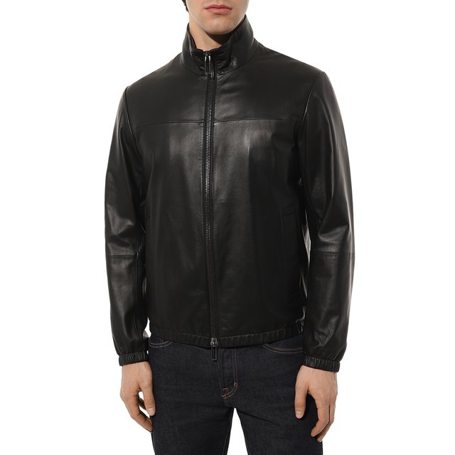 фото Кожаная куртка emporio armani