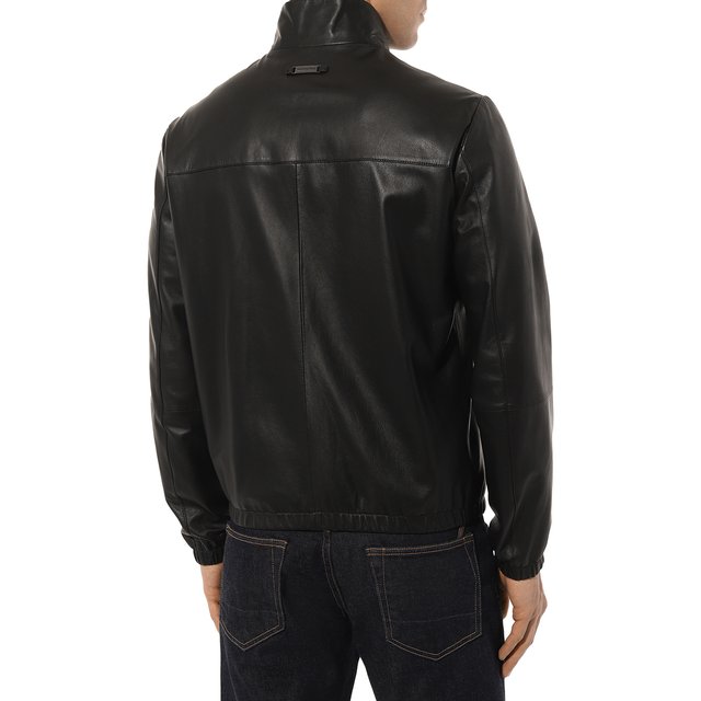 фото Кожаная куртка emporio armani