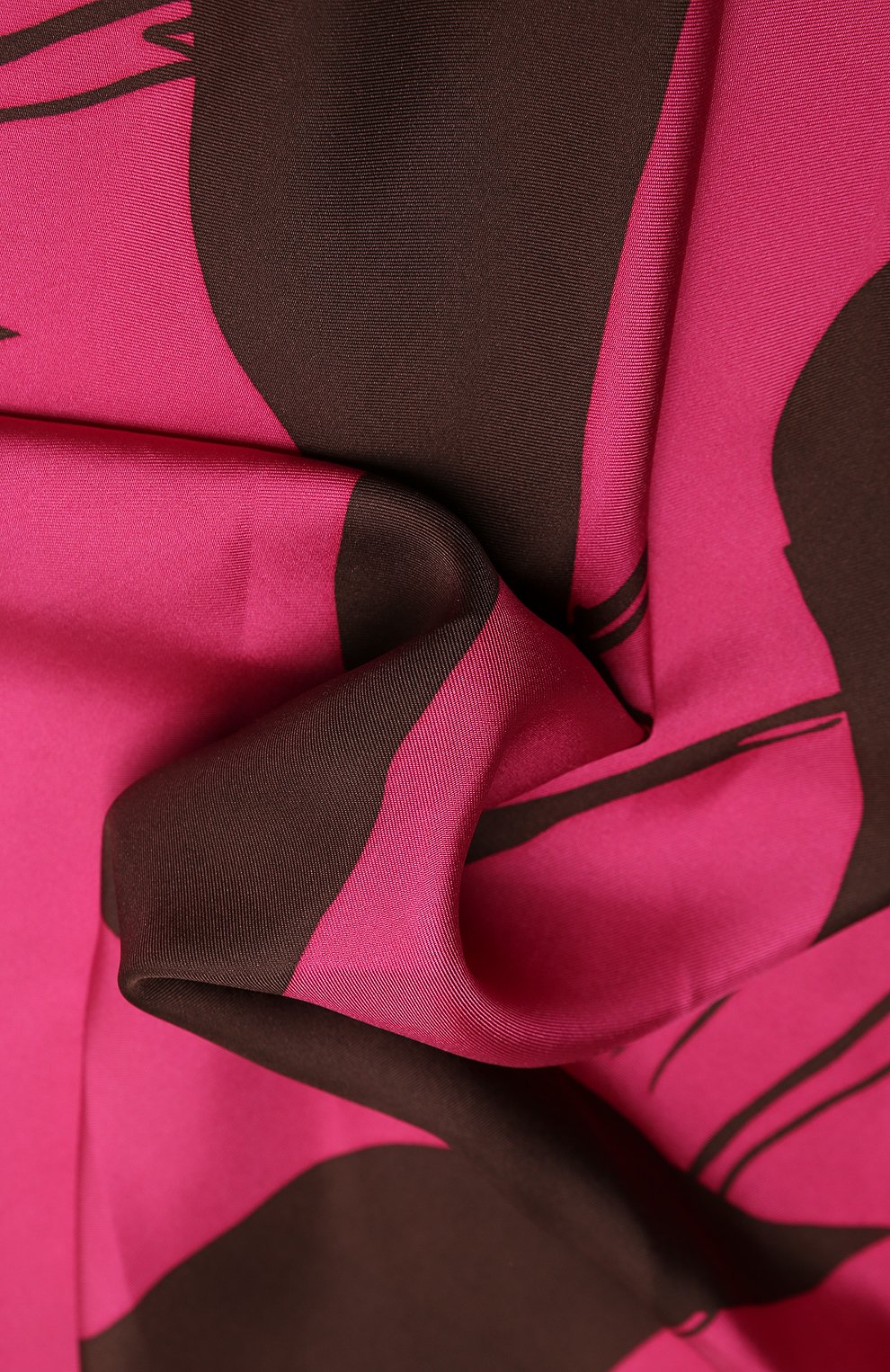Женский шелковый платок KITON фуксия цвета, арт. D53754XB6525/03 | Фото 5 (Принт: С принтом; Материал: Текстиль, Шелк)