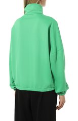 Мужского хлопковая толстовка PANGAIA зеленого цвета, арт. Organic Cotton Funnel Neck Zipped Jacket JOF0012 | Фото 4 (Стили: Спорт-шик; Женское Кросс-КТ: Толстовка-одежда, Кардиган-одежда)