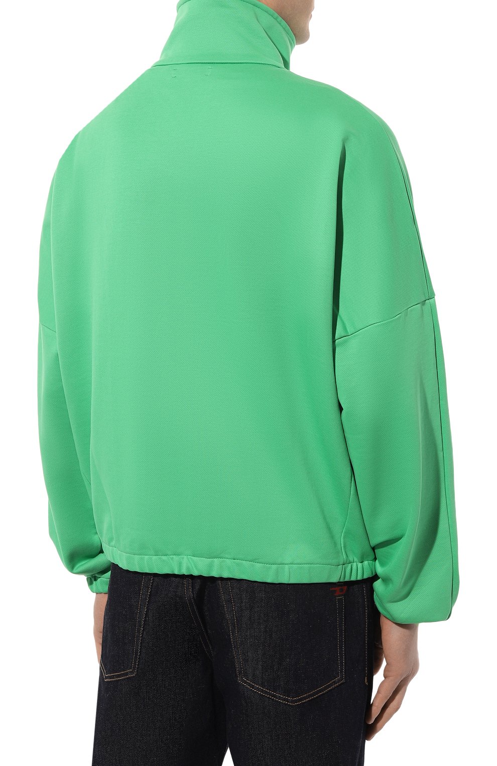Мужского хлопковая толстовка PANGAIA зеленого цвета, арт. Organic Cotton Funnel Neck Zipped Jacket JOF0012 | Фото 8 (Стили: Спорт-шик; Женское Кросс-КТ: Толстовка-одежда, Кардиган-одежда)