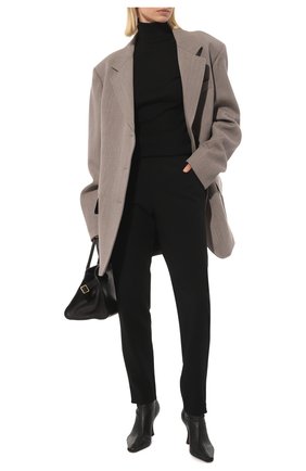 Женские шерстяные брюки GIORGIO ARMANI черного цвета, арт. 8CHPP01R/T001N | Фото 2 (Длина (брюки, джинсы): Стандартные; Материал внешний: Шерсть; Стили: Классический; Женское Кросс-КТ: Брюки-одежда; Силуэт Ж (брюки и джинсы): Узкие)