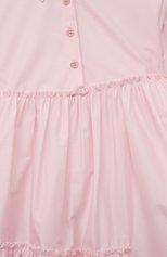 Детское хлопковое платье IL GUFO розового цвета, арт. P23VM700C0046/2A-4A | Фото 3 (Рукава: Короткие; Случай: Повседневный; Материал внешний: Хлопок; Девочки Кросс-КТ: Платье-одежда)