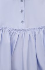 Детское хлопковое платье IL GUFO голубого цвета, арт. P23VM700C0046/2A-4A | Фото 3 (Рукава: Короткие; Случай: Повседневный; Материал внешний: Хлопок; Девочки Кросс-КТ: Платье-одежда)