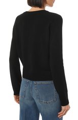 Женский кашемировый пуловер GUCCI черного цвета, арт. 628411 XKBH9 | Фото 4 (Материал внешний: Шерсть, Кашемир; Рукава: Длинные; Длина (для топов): Стандартные; Женское Кросс-КТ: Пуловер-одежда; Стили: Кэжуэл)